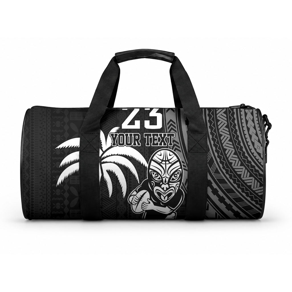 Custom Fiji New Zealand Maori Rugby Duffle Bag Make History Together LT9 One size Black - Polynesian Pride