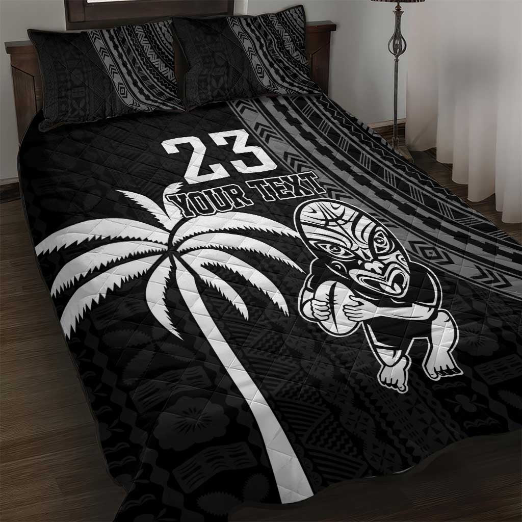 Custom Fiji New Zealand Rugby Quilt Bed Set Make History Together