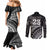 Custom Fiji New Zealand Rugby Couples Matching Mermaid Dress and Long Sleeve Button Shirt Cibi Dance with Black Fern