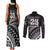 Custom Fiji New Zealand Rugby Couples Matching Tank Maxi Dress and Long Sleeve Button Shirt Cibi Dance with Black Fern