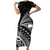 Custom Fiji New Zealand Rugby Family Matching Short Sleeve Bodycon Dress and Hawaiian Shirt Cibi Dance with Black Fern