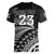 Custom Fiji New Zealand Rugby Women V-Neck T-Shirt Cibi Dance with Black Fern