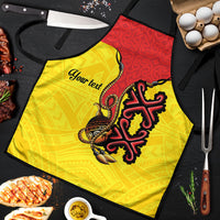 Personalised Papua New Guinea Oro Necklace Apron Gold Melanesia Traditional Pattern