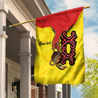 Personalised Papua New Guinea Oro Necklace Garden Flag Gold Melanesia Traditional Pattern