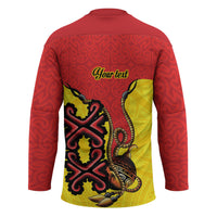 Personalised Papua New Guinea Oro Necklace Hockey Jersey Gold Melanesia Traditional Pattern