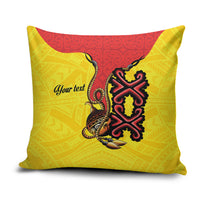 Personalised Papua New Guinea Oro Necklace Pillow Cover Gold Melanesia Traditional Pattern
