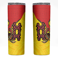 Personalised Papua New Guinea Oro Necklace Skinny Tumbler Gold Melanesia Traditional Pattern LT9 Gold - Polynesian Pride