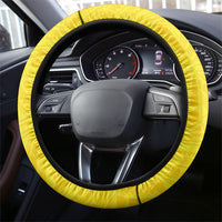 Papua New Guinea Oro Necklace Steering Wheel Cover Gold Melanesia Traditional Pattern LT9 - Polynesian Pride