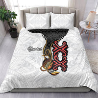 Personalised Papua New Guinea Oro Necklace Bedding Set Black Melanesia Traditional Pattern