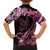 Polynesian Floral Butterfly Family Matching Off Shoulder Maxi Dress and Hawaiian Shirt Breast Cancer Pink Ribbon LT9 - Polynesian Pride