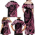 Polynesian Floral Butterfly Family Matching Off Shoulder Maxi Dress and Hawaiian Shirt Breast Cancer Pink Ribbon LT9 - Polynesian Pride