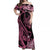 Polynesian Floral Butterfly Off Shoulder Maxi Dress Breast Cancer Pink Ribbon LT9 Women Pink - Polynesian Pride