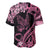 Personalised Polynesian Floral Butterfly Baseball Jersey Breast Cancer Pink Ribbon LT9 - Polynesian Pride