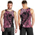 Personalised Polynesian Floral Butterfly Men Tank Top Breast Cancer Pink Ribbon LT9 - Polynesian Pride