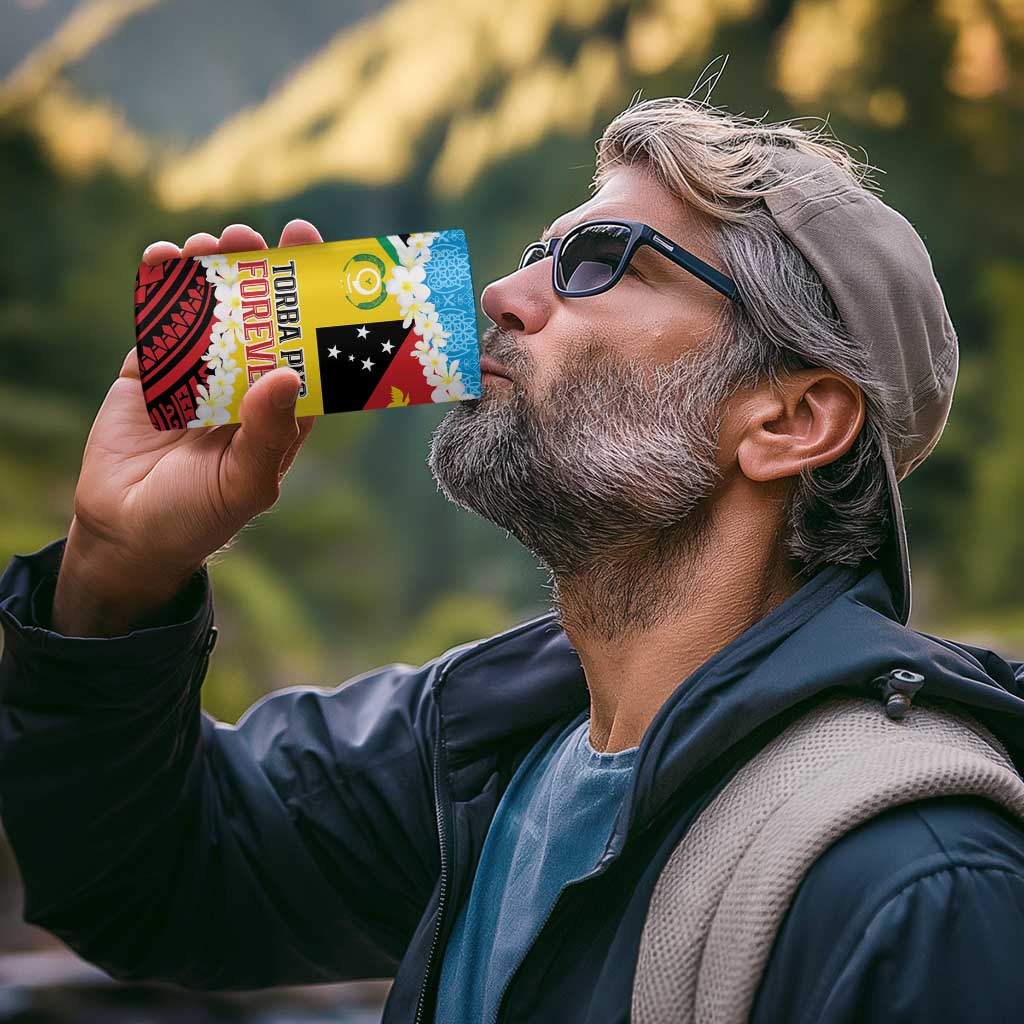 Personalised Torba PNG Forever 4 in 1 Can Cooler Tumbler Polynesian Sand Art - Polynesian Pride