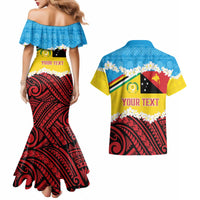 Personalised Torba PNG Forever Couples Matching Mermaid Dress and Hawaiian Shirt Polynesian Sand Art - Polynesian Pride