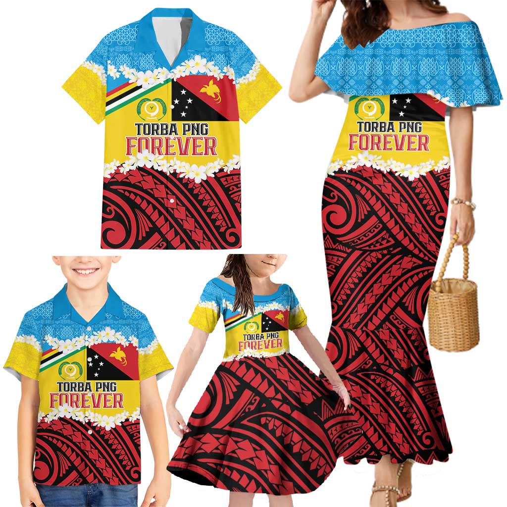 Personalised Torba PNG Forever Family Matching Mermaid Dress and Hawaiian Shirt Polynesian Sand Art - Polynesian Pride