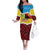 Personalised Torba PNG Forever Family Matching Off The Shoulder Long Sleeve Dress and Hawaiian Shirt Polynesian Sand Art - Polynesian Pride