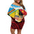 Personalised Torba PNG Forever Family Matching Off Shoulder Short Dress and Hawaiian Shirt Polynesian Sand Art - Polynesian Pride