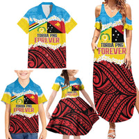 Personalised Torba PNG Forever Family Matching Summer Maxi Dress and Hawaiian Shirt Polynesian Sand Art - Polynesian Pride
