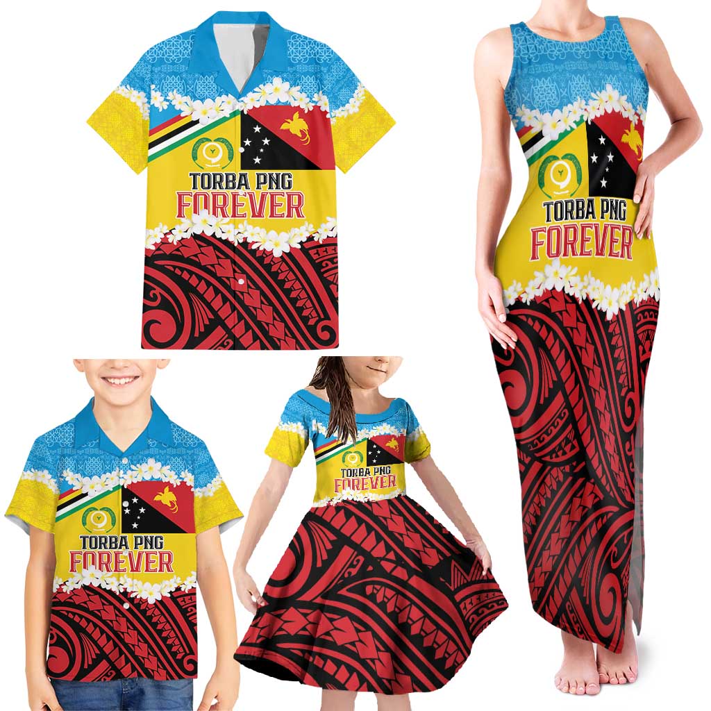Personalised Torba PNG Forever Family Matching Tank Maxi Dress and Hawaiian Shirt Polynesian Sand Art - Polynesian Pride