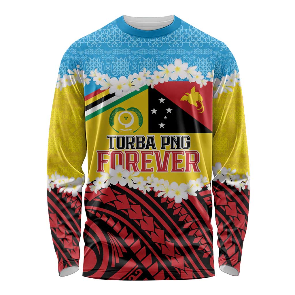 Personalised Torba PNG Forever Long Sleeve Shirt Polynesian Sand Art - Polynesian Pride