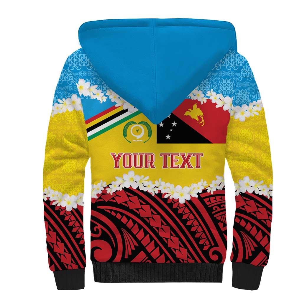 Personalised Torba PNG Forever Sherpa Hoodie Polynesian Sand Art LT9 - Polynesian Pride