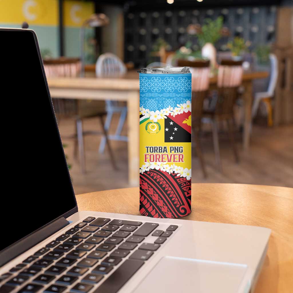 Personalised Torba PNG Forever Skinny Tumbler Polynesian Sand Art - Polynesian Pride