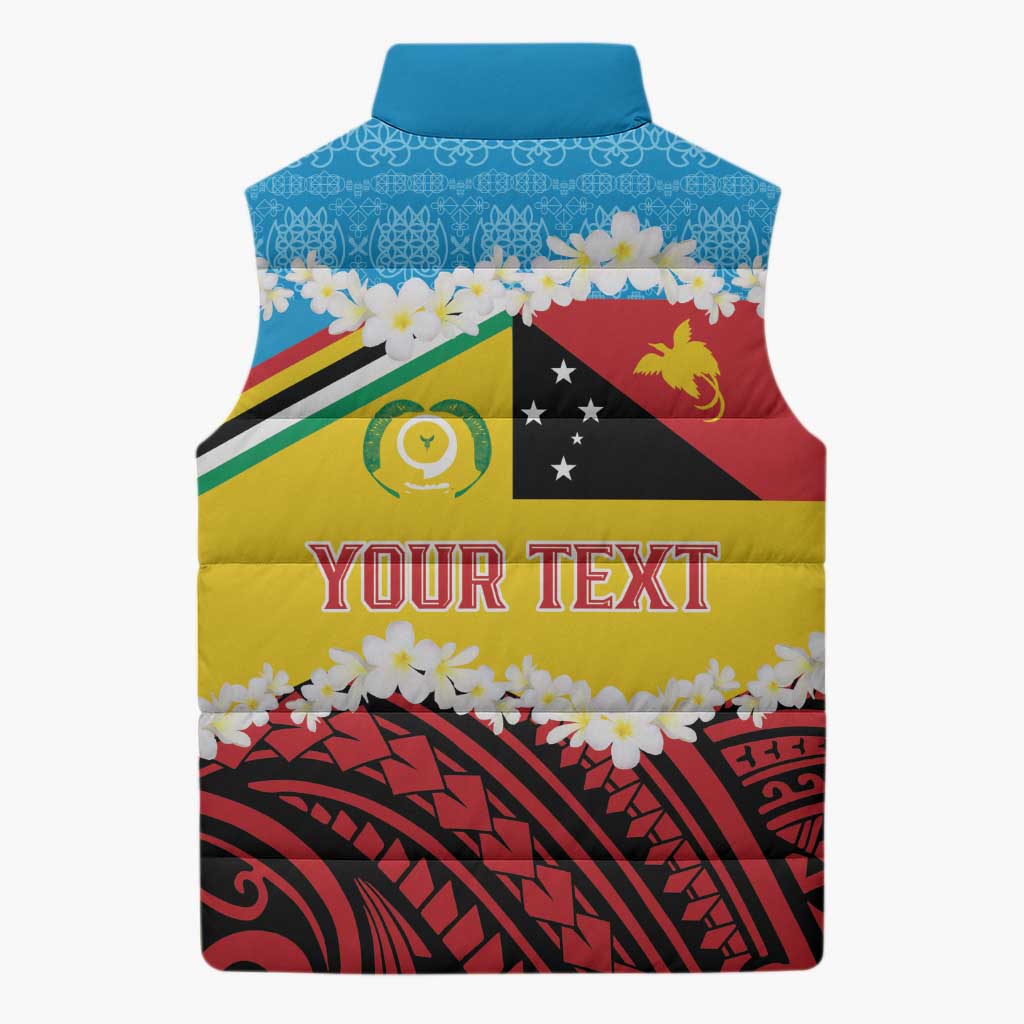 Personalised Torba PNG Forever Sleeveless Puffer Jacket Polynesian Sand Art - Polynesian Pride