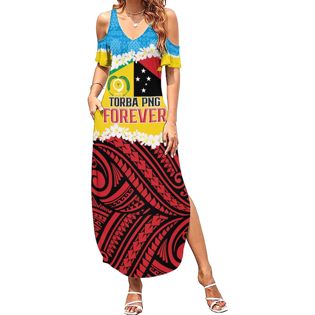 Personalised Torba PNG Forever Summer Maxi Dress Polynesian Sand Art - Polynesian Pride