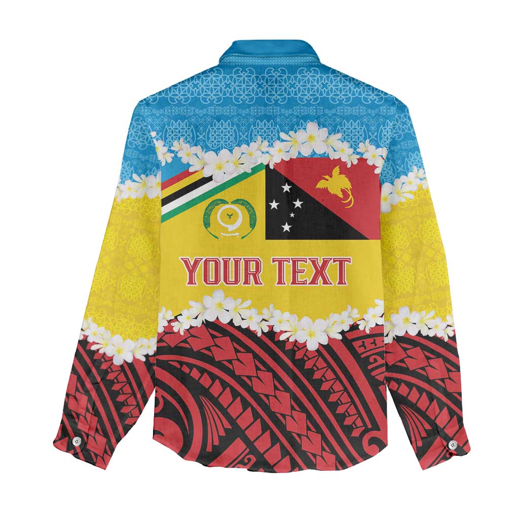 Personalised Torba PNG Forever Women Casual Shirt Polynesian Sand Art - Polynesian Pride