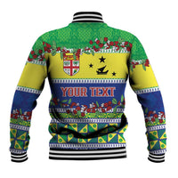 Personalised Malampa Fiji Forever Baseball Jacket Tagimoucia Polynesian Sand Drawing - Polynesian Pride