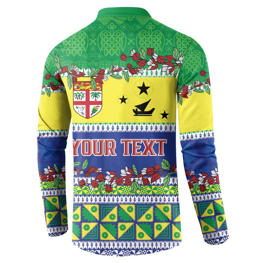 Personalised Malampa Fiji Forever Button Sweatshirt Tagimoucia Polynesian Sand Drawing - Polynesian Pride