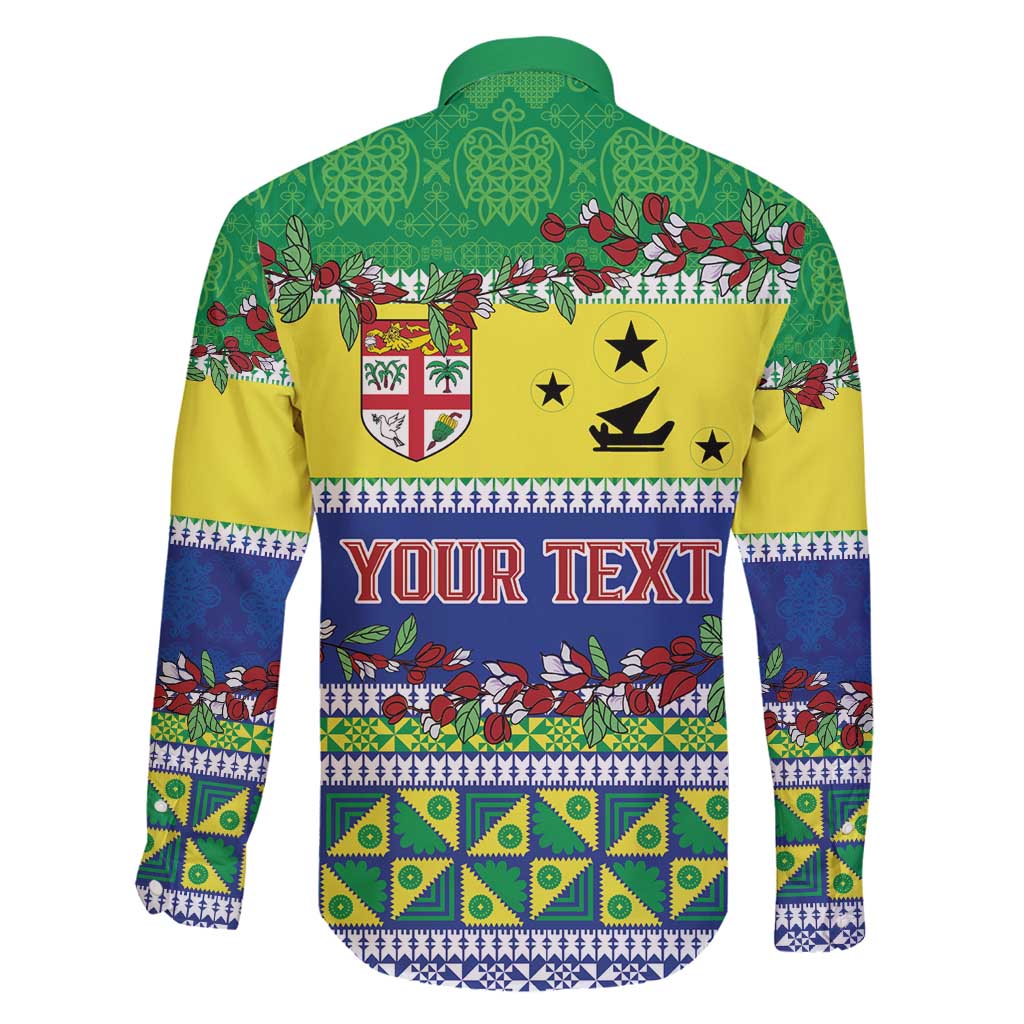 Personalised Malampa Fiji Forever Family Matching Long Sleeve Bodycon Dress and Hawaiian Shirt Tagimoucia Polynesian Sand Drawing - Polynesian Pride