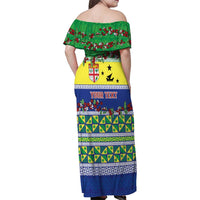 Personalised Malampa Fiji Forever Family Matching Off Shoulder Maxi Dress and Hawaiian Shirt Tagimoucia Polynesian Sand Drawing - Polynesian Pride