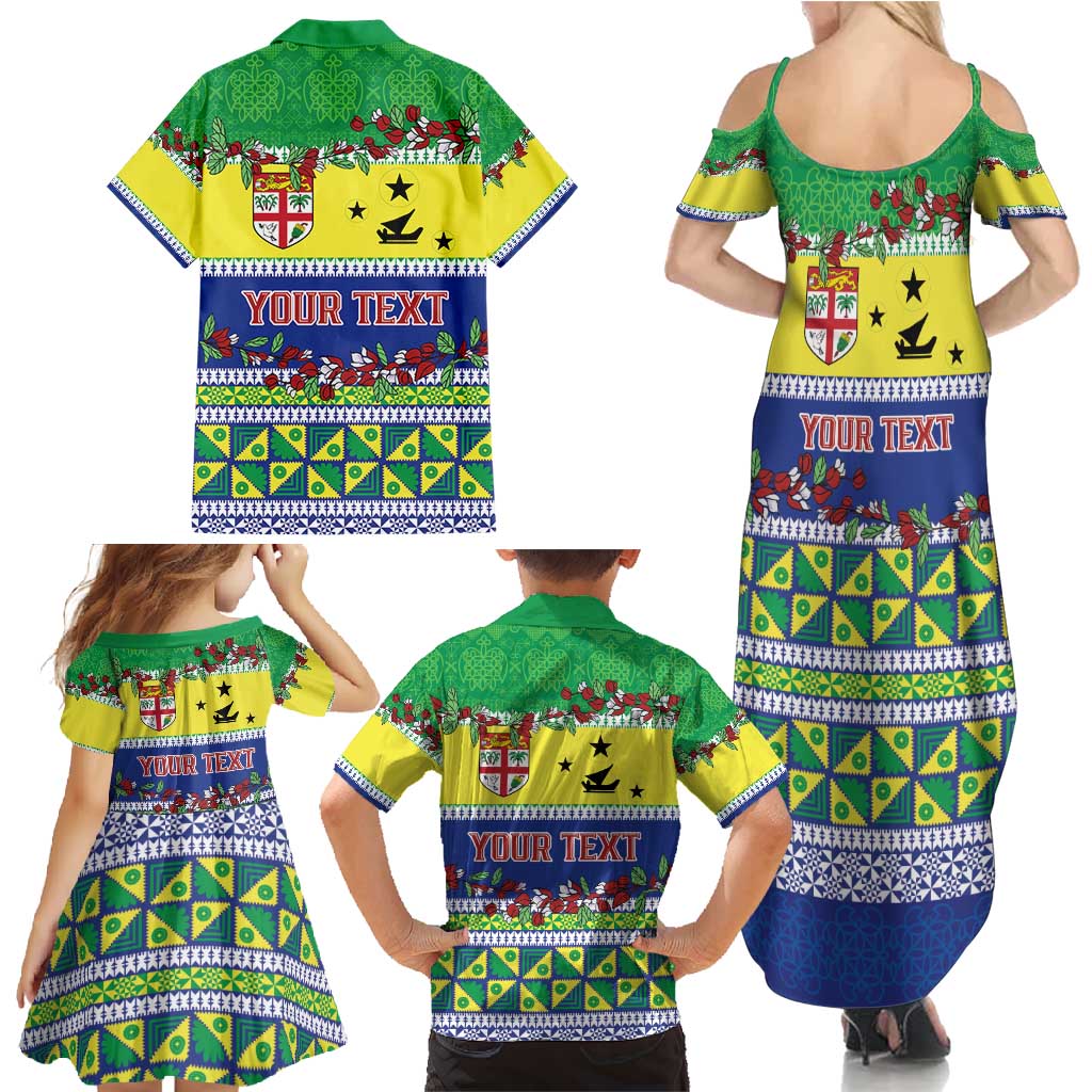 Personalised Malampa Fiji Forever Family Matching Summer Maxi Dress and Hawaiian Shirt Tagimoucia Polynesian Sand Drawing - Polynesian Pride