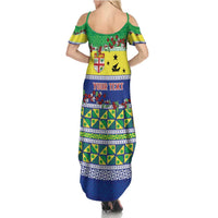 Personalised Malampa Fiji Forever Family Matching Summer Maxi Dress and Hawaiian Shirt Tagimoucia Polynesian Sand Drawing - Polynesian Pride