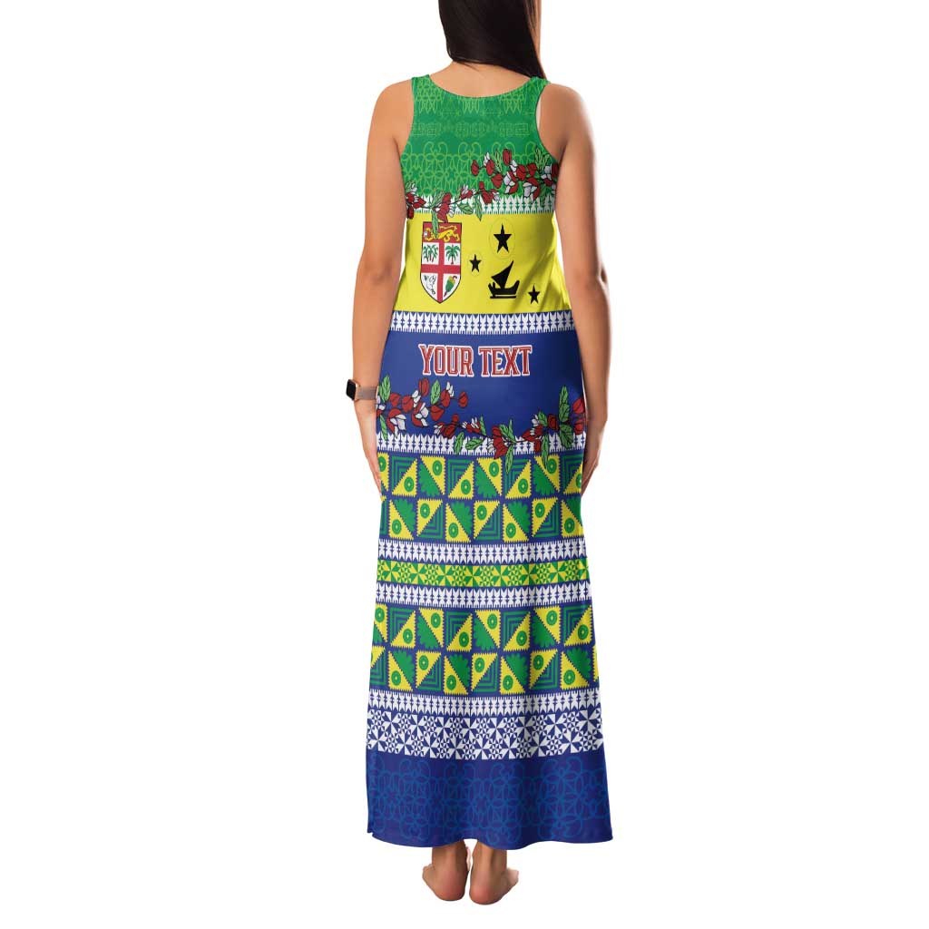 Personalised Malampa Fiji Forever Family Matching Tank Maxi Dress and Hawaiian Shirt Tagimoucia Polynesian Sand Drawing - Polynesian Pride