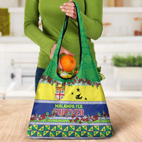 Malampa Fiji Forever Grocery Bag Tagimoucia Polynesian Sand Drawing - Polynesian Pride