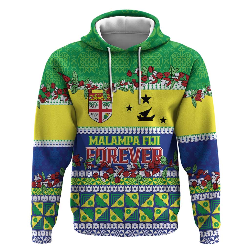 Personalised Malampa Fiji Forever Hoodie Tagimoucia Polynesian Sand Drawing - Polynesian Pride