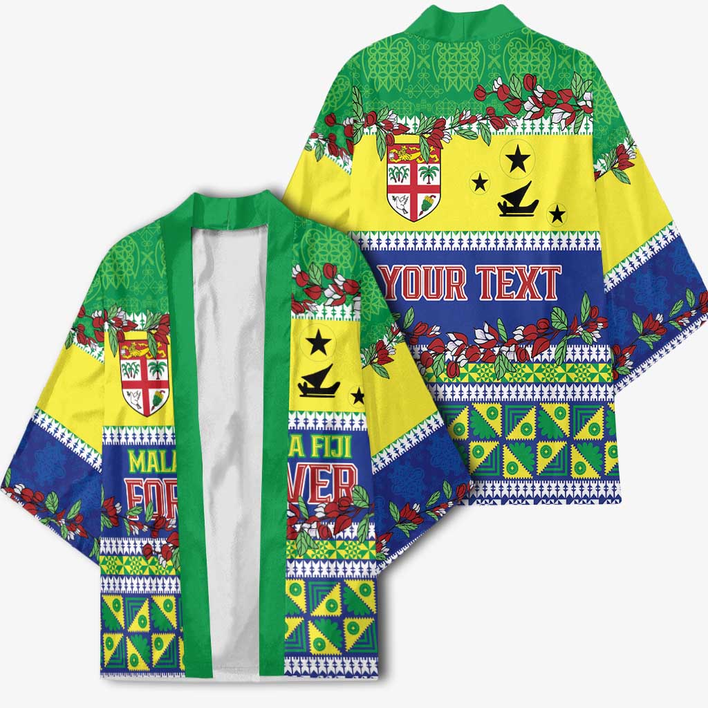 Personalised Malampa Fiji Forever Kimono Tagimoucia Polynesian Sand Drawing - Polynesian Pride