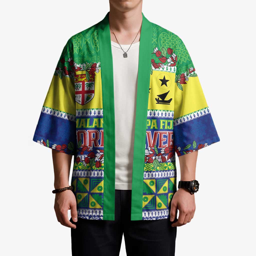 Personalised Malampa Fiji Forever Kimono Tagimoucia Polynesian Sand Drawing - Polynesian Pride