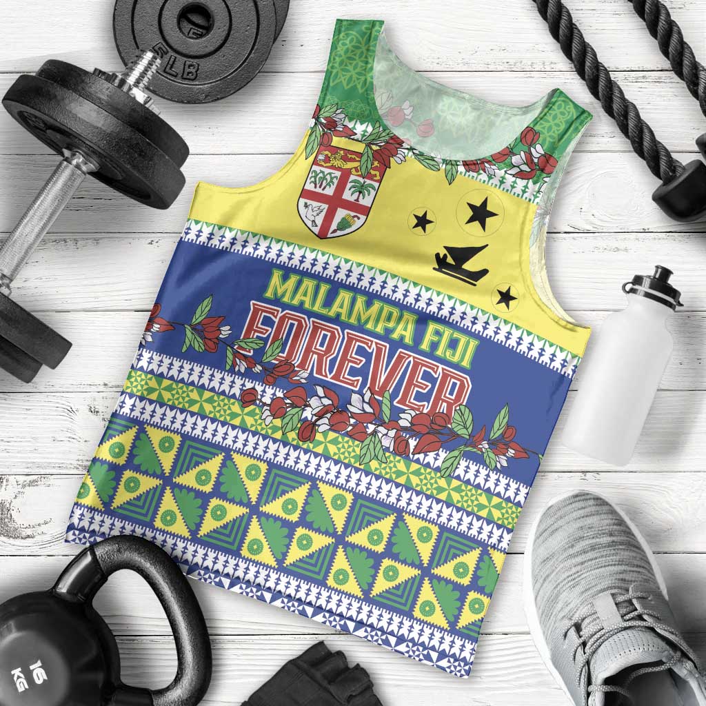 Personalised Malampa Fiji Forever Men Tank Top Tagimoucia Polynesian Sand Drawing - Polynesian Pride