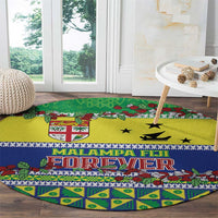 Malampa Fiji Forever Round Carpet Tagimoucia Polynesian Sand Drawing - Polynesian Pride