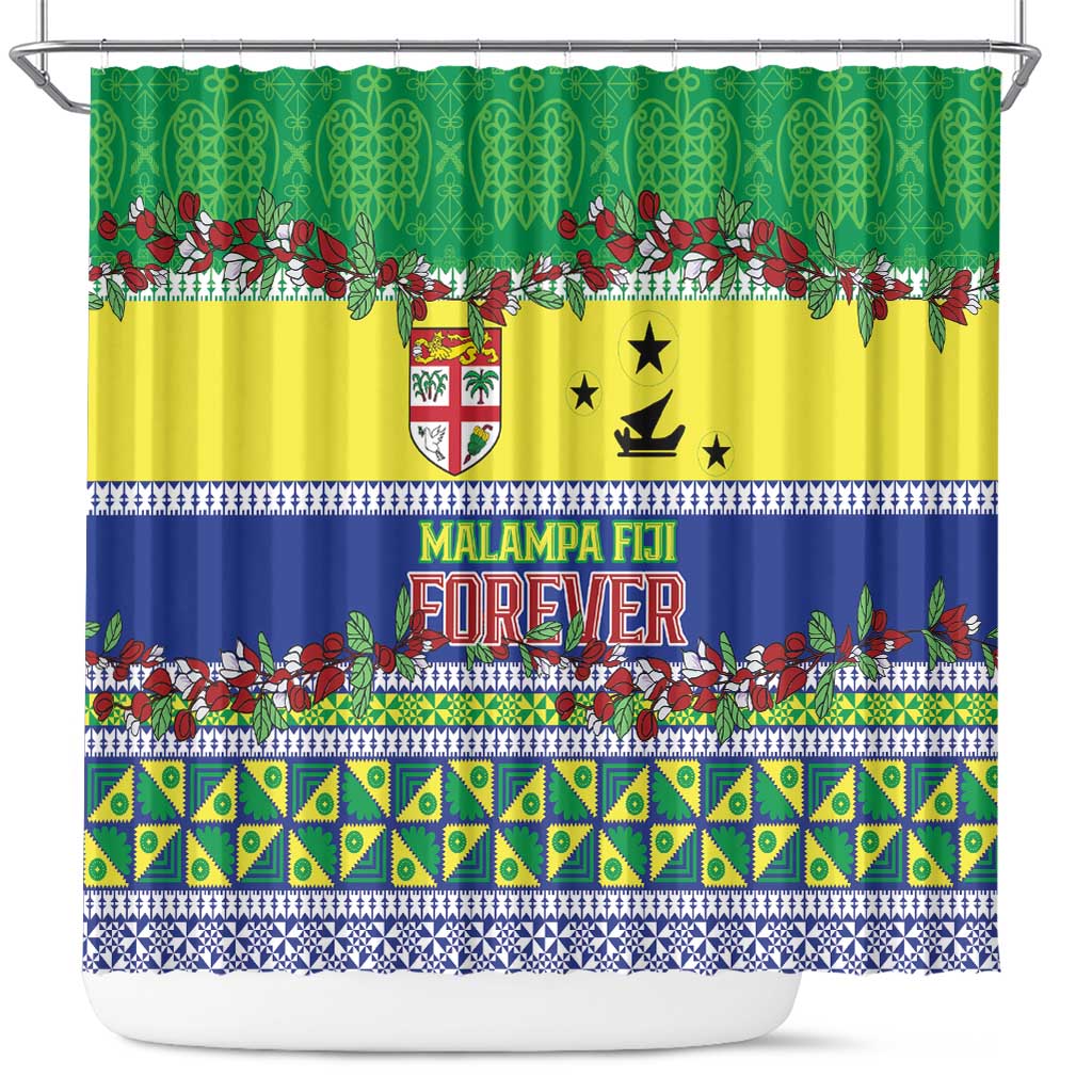 Malampa Fiji Forever Shower Curtain Tagimoucia Polynesian Sand Drawing - Polynesian Pride