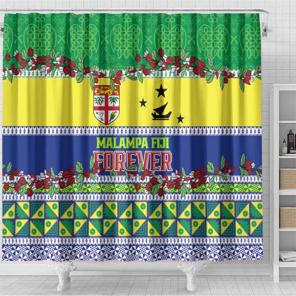 Malampa Fiji Forever Shower Curtain Tagimoucia Polynesian Sand Drawing - Polynesian Pride