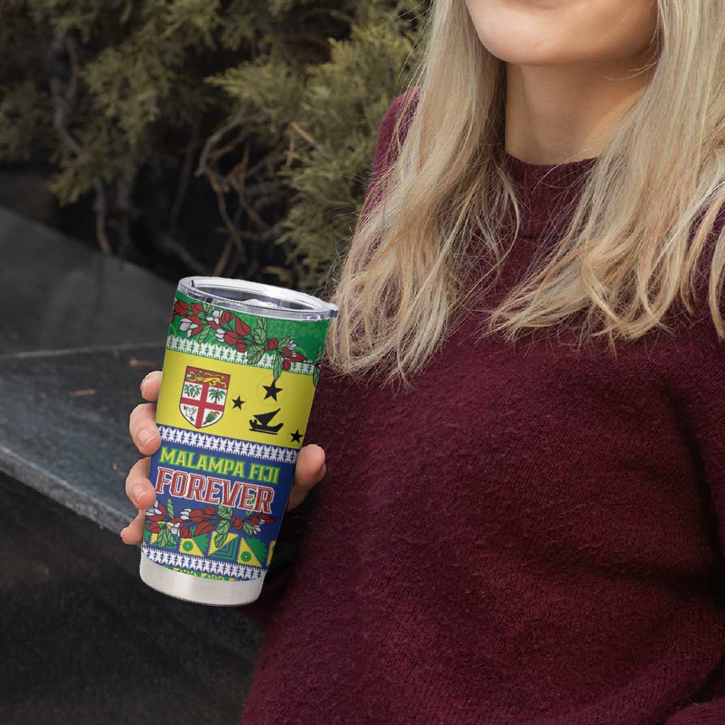 Personalised Malampa Fiji Forever Tumbler Cup Tagimoucia Polynesian Sand Drawing - Polynesian Pride