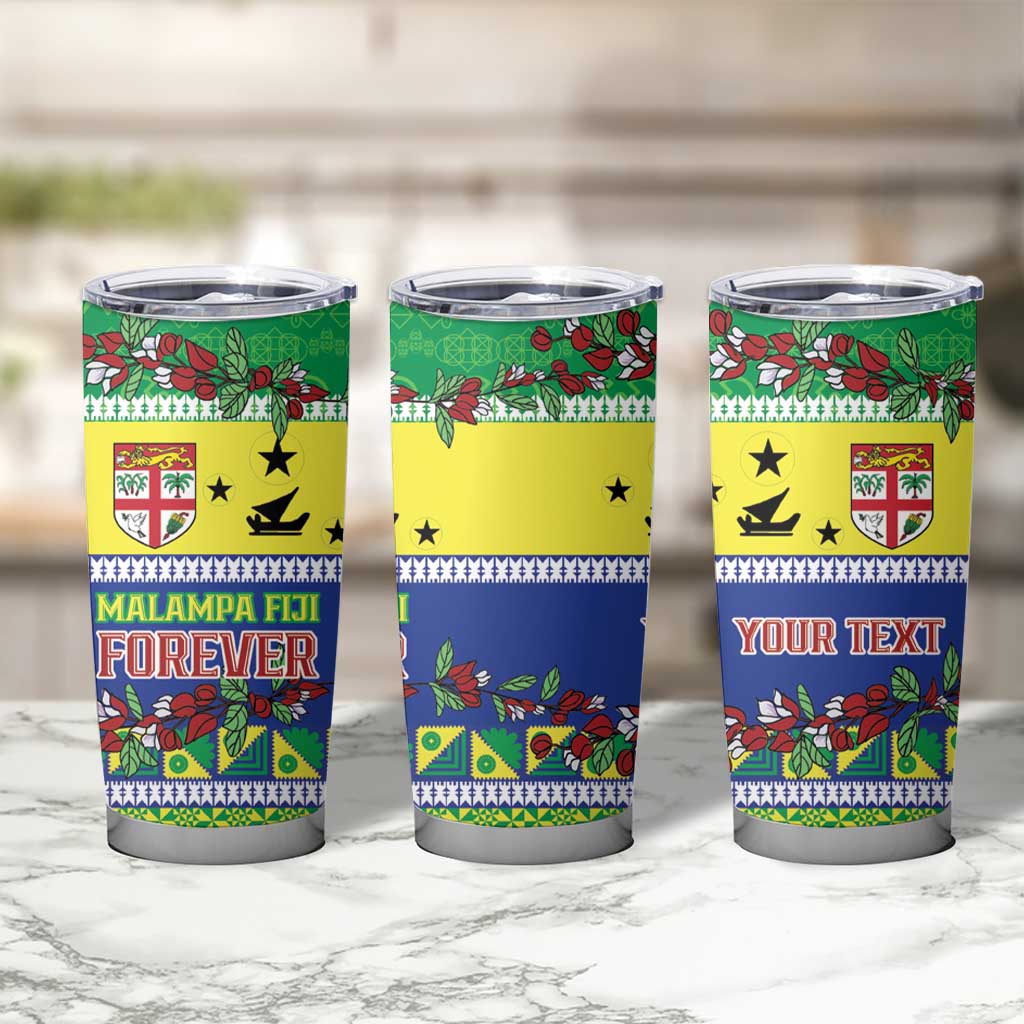 Personalised Malampa Fiji Forever Tumbler Cup Tagimoucia Polynesian Sand Drawing - Polynesian Pride