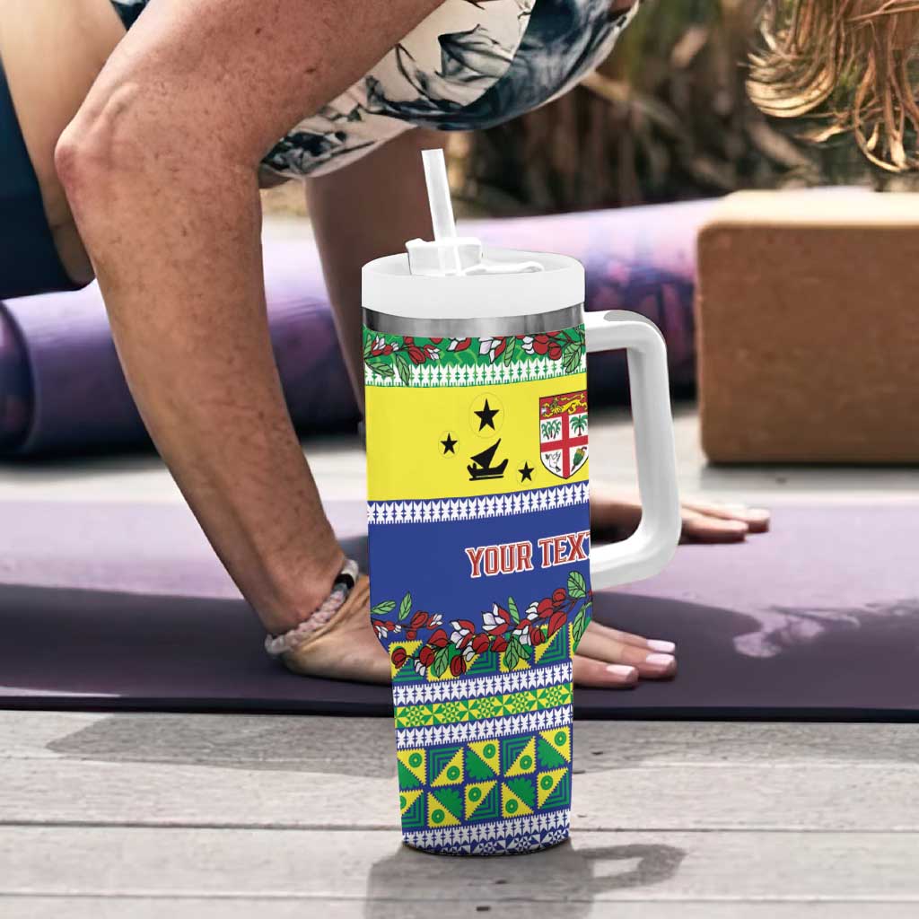 Personalised Malampa Fiji Forever Tumbler With Handle Tagimoucia Polynesian Sand Drawing - Polynesian Pride