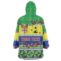 Personalised Malampa Fiji Forever Wearable Blanket Hoodie Tagimoucia Polynesian Sand Drawing - Polynesian Pride